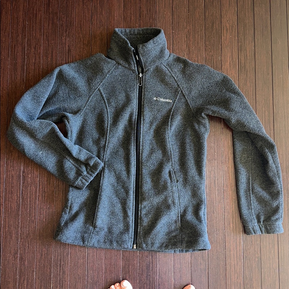 Columbia Charcoal Full-Zip Fleece Jacket